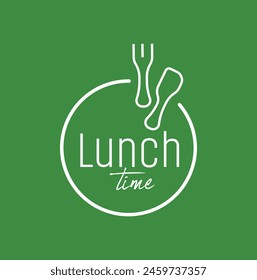 Lunch time with creatif font design.