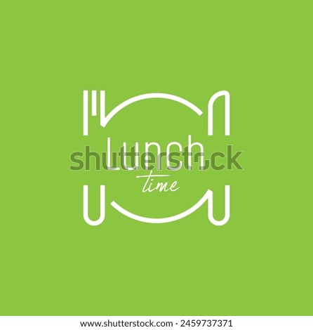 Lunch time with creatif font design.