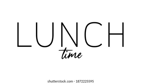 Lunch time with creative font design.
