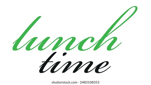 lunch time with creative font design