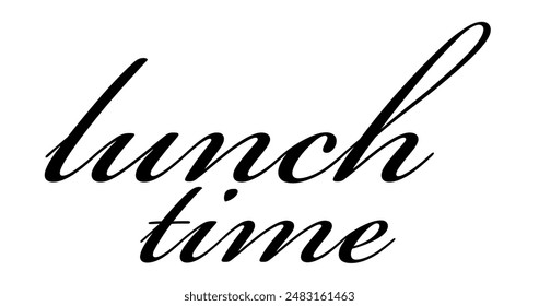 lunch time with creative font design