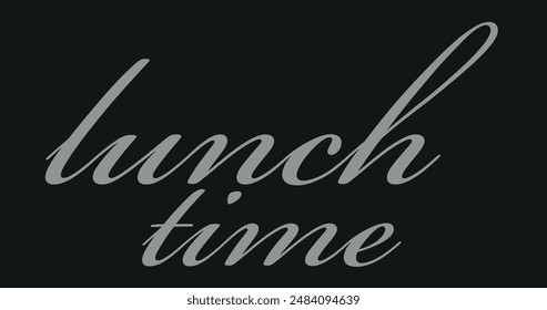 lunch time with creative font design