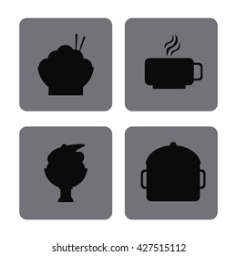 Lunch time design. Menu icon. Flat illustration , editable vector
