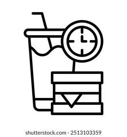 Lunch Time Icon Element For Design