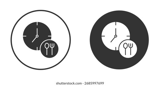 Ícone de horário de almoço, ilustração de elemento simples de vetor plano a partir do conceito editável