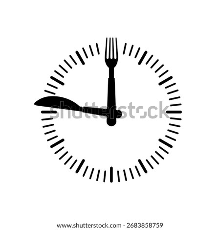 Lunch time icon isolated on white background