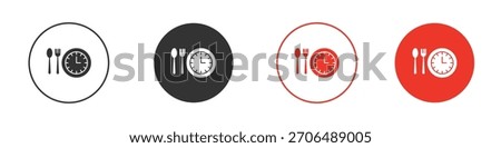 Lunch time icon. web vector design