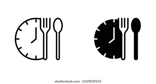 Lunch time icons vector graphic pack