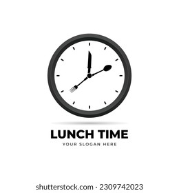 Lunch Time Logo Design Vector Template