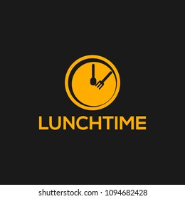 Lunch Time Logo Icon Vector
