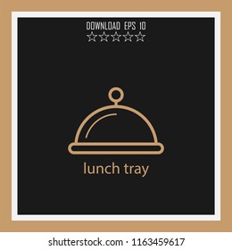 lunch tray  vector icon