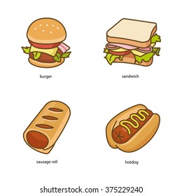 Lunch vector icons