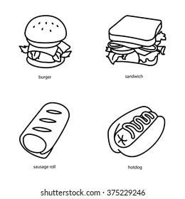 Lunch vector icons