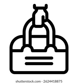Lunchbox holding bottle with beverage icon, outline style, perfect for web and print