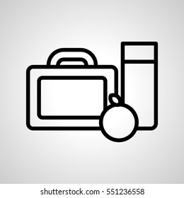 Lunchbox Icon. Isolated Sign Symbol