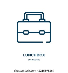Lunchbox icon. Linear vector illustration from engineering collection. Outline lunchbox icon vector. Thin line symbol for use on web and mobile apps, logo, print media.