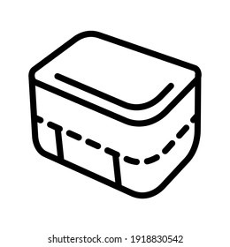 Lunchbox outline simple icon. Illustration of lunchbox icon vector for web design isolated on white