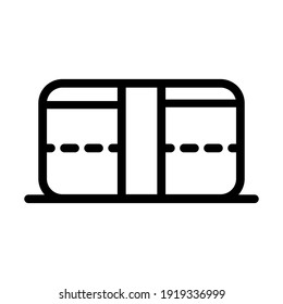 Lunchbox outline simple icon. Illustration of lunchbox icon vector for web design isolated on white
