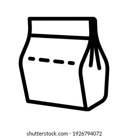 Lunchbox outline simple icon. Illustration of lunchbox icon vector for web design isolated on white