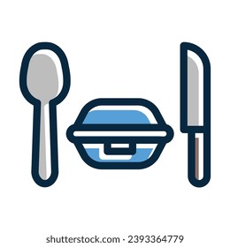 Lunchbox Vector Thick Line Filled Dark Colors Icons For Personal And Commercial Use.
