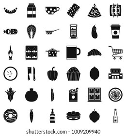 Luncheon icons set. Simple set of 36 luncheon vector icons for web isolated on white background