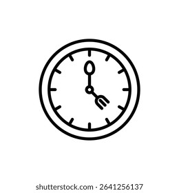 Lunchtime icon outline set sign