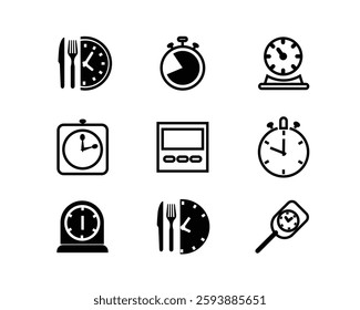 Lunchtime Simple Vector Icon. Vector Icon Illustration.