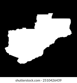 Lunda Norte province map, administrative division of Angola.