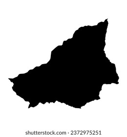 Mapa de la provincia de Lunda Sul, división administrativa de Angola.