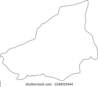 lunda sul province map in angola