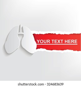 Lung banner design, clean vector