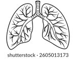 Lung Blueprint A Clean and Modern Vector Design