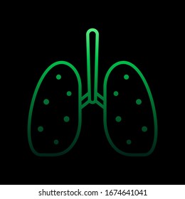 Lung, breath, organ, medical nolan icon. Simple thin line, outline vector of quit smoking icons for ui and ux, website or mobile application