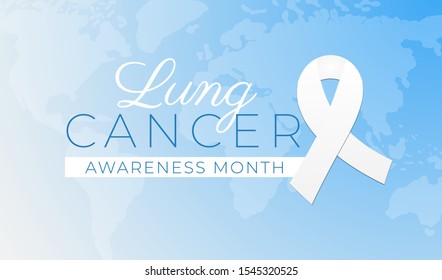 Lung Cancer Awareness Month Background Illustration 