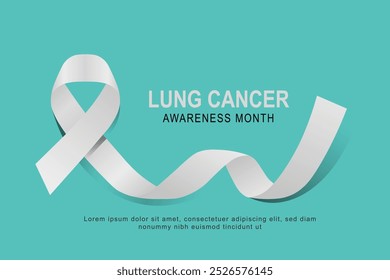 Lung Cancer Awareness Month background. Vector illustration.