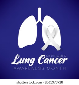 Lung Cancer Awareness Month Observed Every Stock Vector (Royalty Free ...