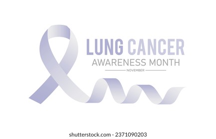 Lung cancer awareness month is observed every year in november. Holiday concept. Vector template for banner, greeting card, poster with background. Vector illustration.