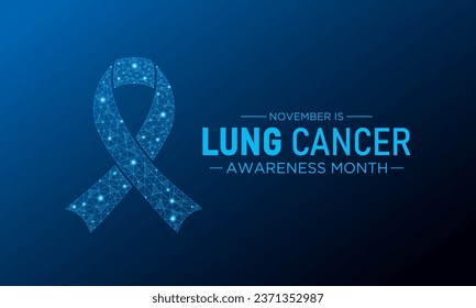 Lung cancer awareness month is observed every year in november. Holiday concept. Vector template for banner, greeting card, poster with background. Vector illustration.