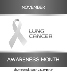 Lung cancer awareness month vector illustration	
