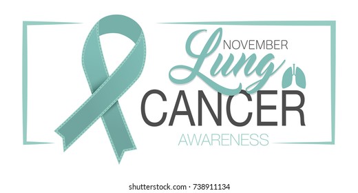 Lung Cancer Awareness Ribbon Background. Vector