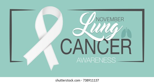 Lung Cancer Awareness Ribbon Background. 