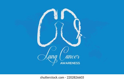 Lung Cancer Awareness White lung cancer awareness ribbon November lung cancer awareness month.