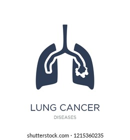 Lung Cancer Icon Trendy Flat Vector Stock Vector (Royalty Free ...