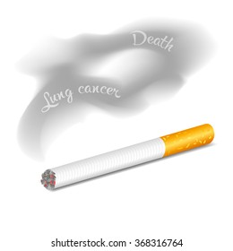 Lung cancer poster Cigarette vector illustration