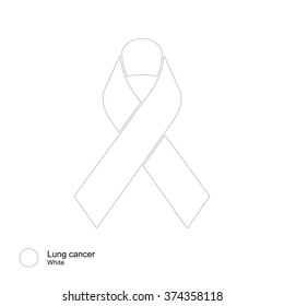 lung cancer ribbon vector