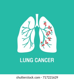 LUNG CANCER vector logo icon design