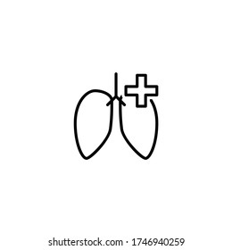 lung care icon vector illustration