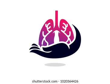 Lung Care Logo Design Template, Element Design, Vector Design