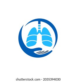 lung care logo design vector inspiration