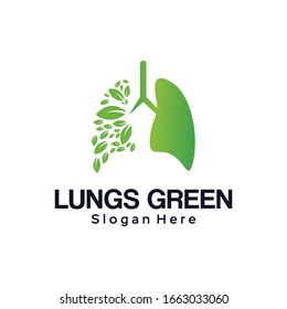 Lung care logo designs nature lungs logo concept